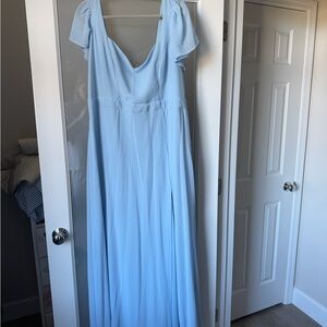 Lulu's Light Blue Maxi Dress (BUMP FRIENDLY)